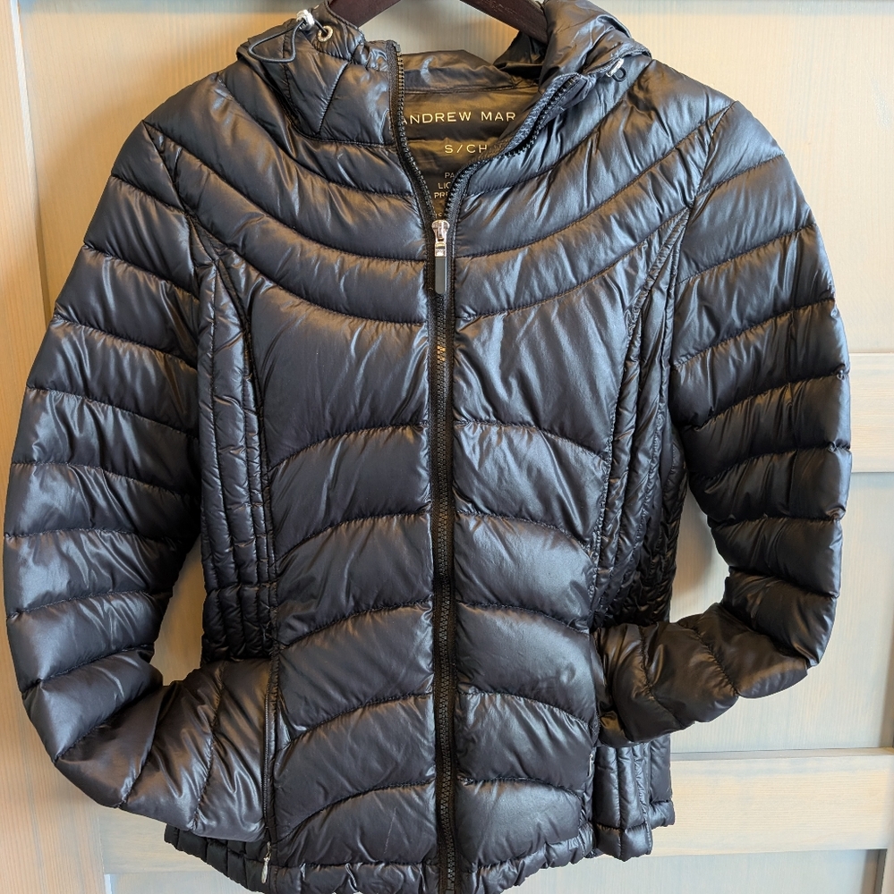Women's Small Black Andrew Marc Puffer Jacket